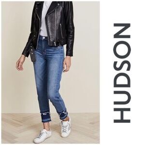 HUDSON - NWT L Sz 25 - Zoeey Straight-Leg Double Step Cropped Jean -Social Grace